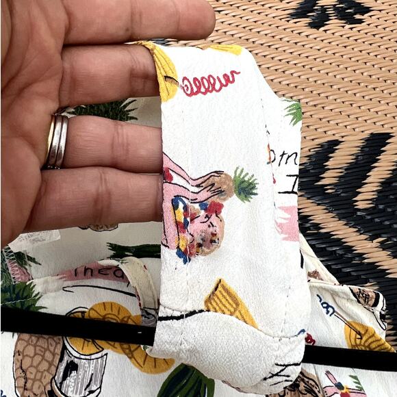 Santa Barbara Street | Vtg 90s Hawaiian Islands Novelty Print Mini Dress Size S - Picture 7 of 10